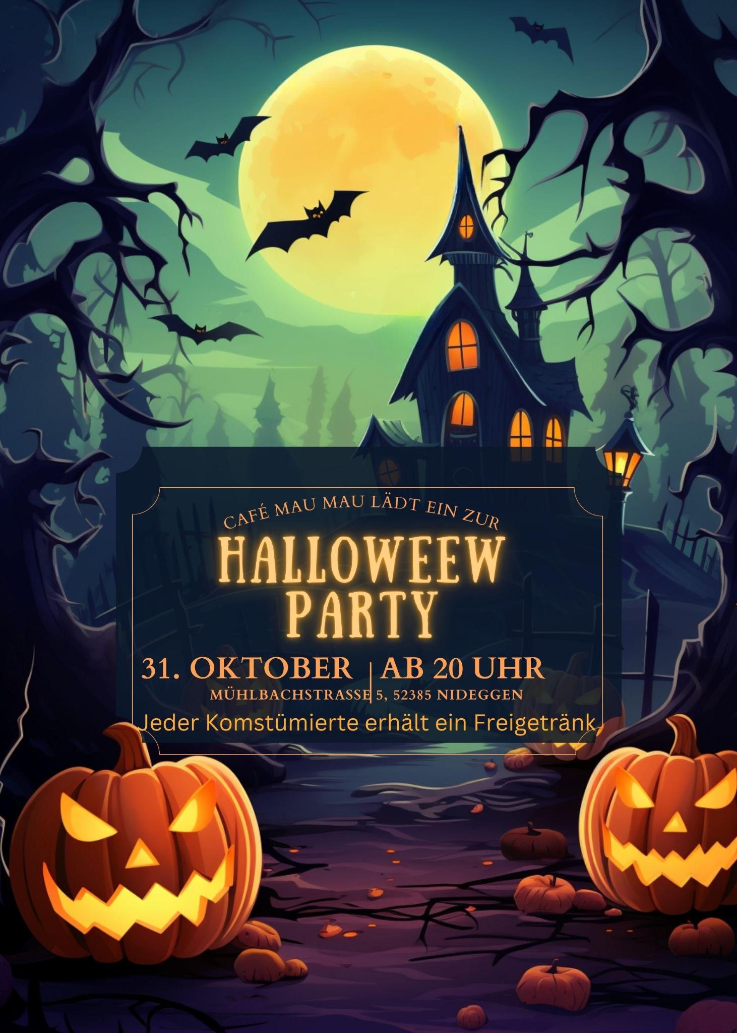 Halloween Party am 31. Oktober ab 20 Uhr