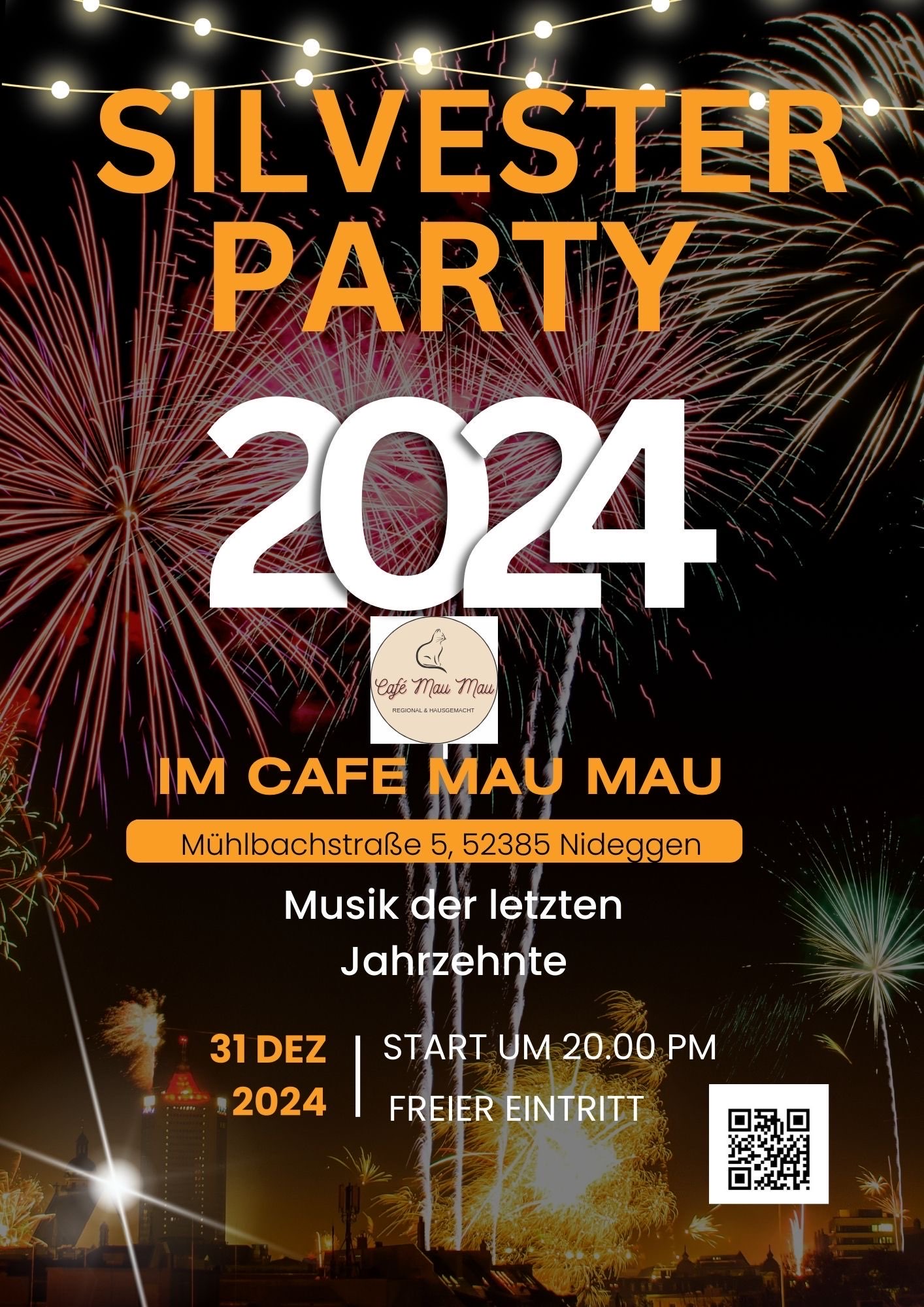 SILVESTERPARTY 2024 im CAFE MAU MAU, 31 DEZ 2024 um 20.00 Uhr